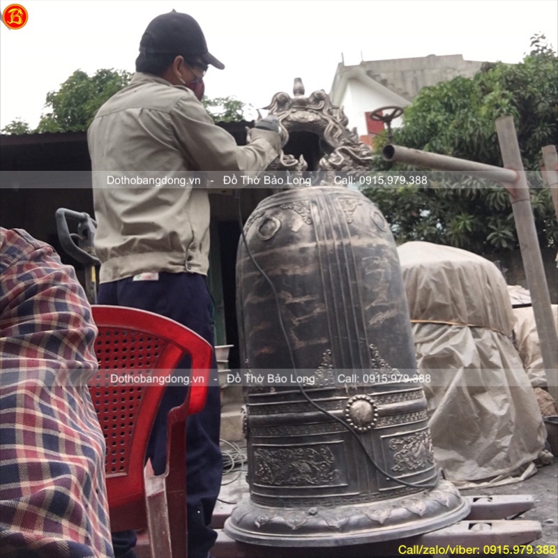 Chuông đồng 350kg cho chùa Thiện Minh, Quảng Ninh